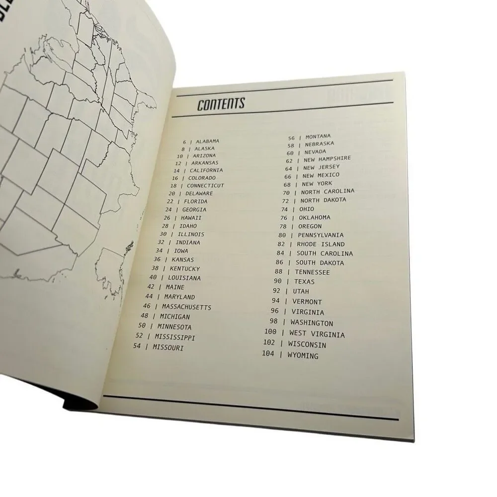 50 States Traveled Journal Made By Moore Apparel and Goods New